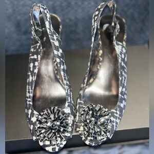 Croft & Barrow Black and White Patterned Heels